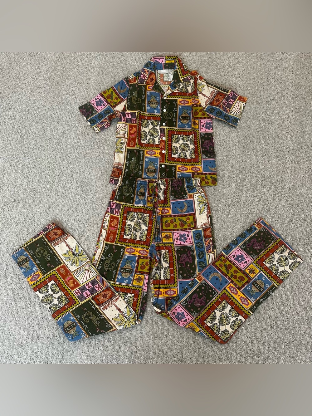 Kith Kids Tropical Tapestry Button Down and Pants Set